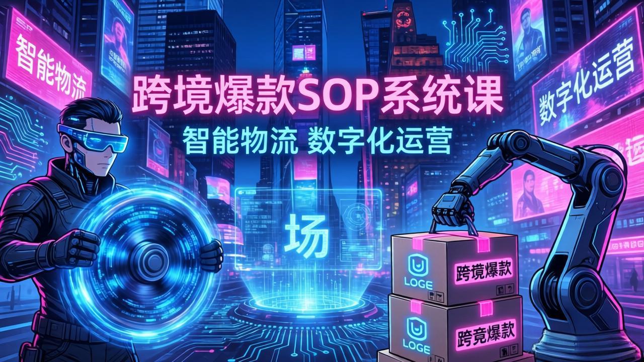 跨境爆款SOP系统课，“内容飞轮+精准投放+AI自动化”为核心，拆解“人×货×场”黄金公式-小白项目网