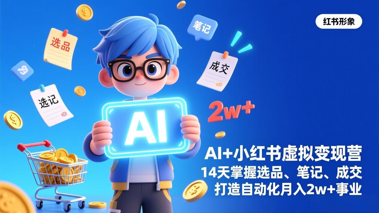 AI+小红书虚拟变现营(完结-小白项目网