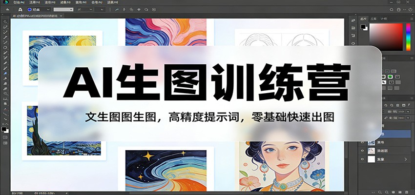 AI生图训练营：文生图图生图，高精度提示词，零基础快速出图-小白项目网