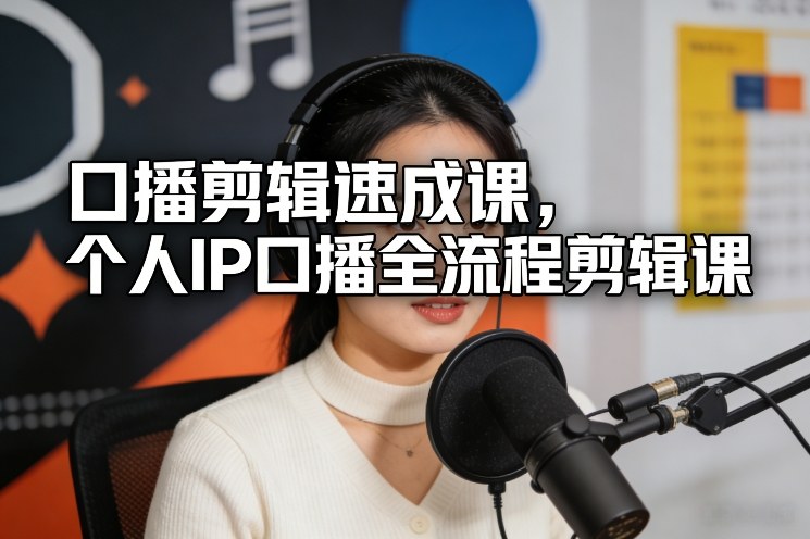 口播剪辑速成课，个人IP口播全流程剪辑课-小白项目网