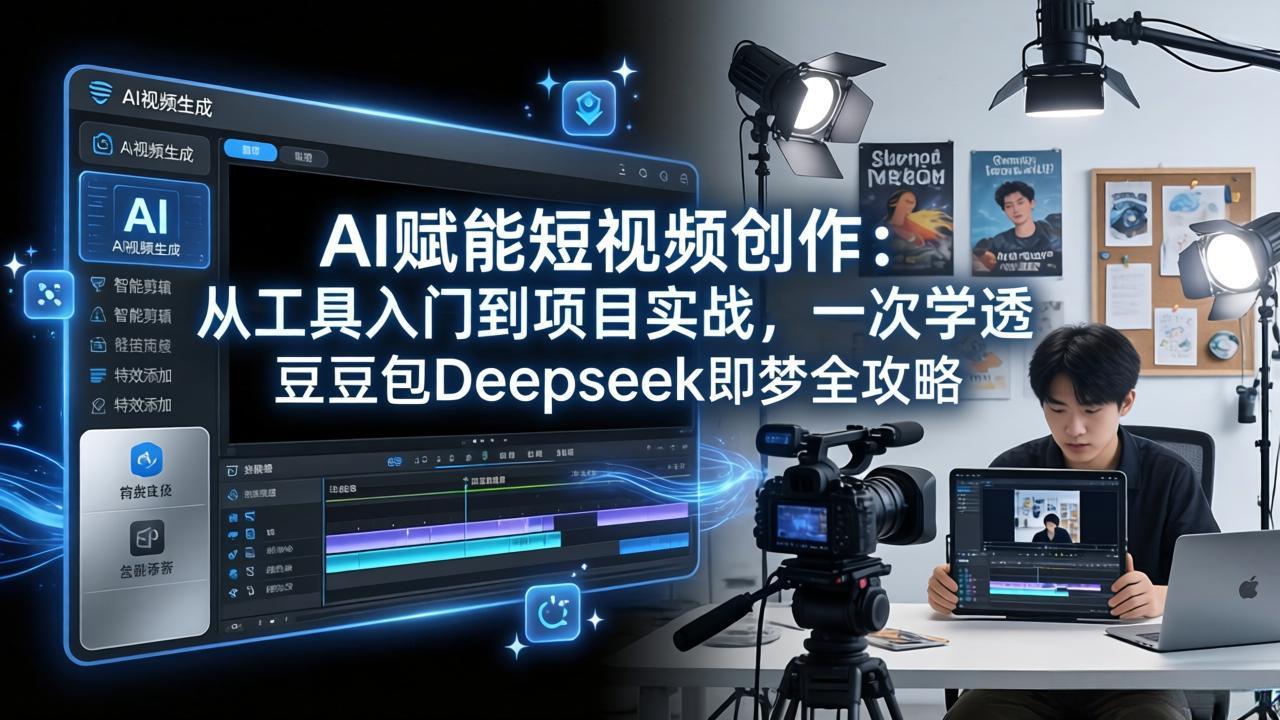 AI赋能短视频创作：从工具入门到项目实战，一次学透豆包Deepseek即梦全攻略-小白项目网