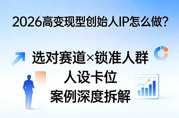 2026高变现型创始人IP怎么做？选对赛道×锁准人群×人设卡位×案例深度拆解-小白项目网