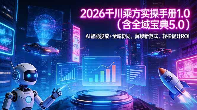 2026 千川乘方实操手册 1.0(含全域宝典 5.0-小白项目网