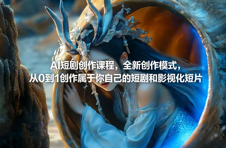 AI短剧创作课程，全新创作模式，从0到1创作属于你自己的短剧和影视化短片-小白项目网