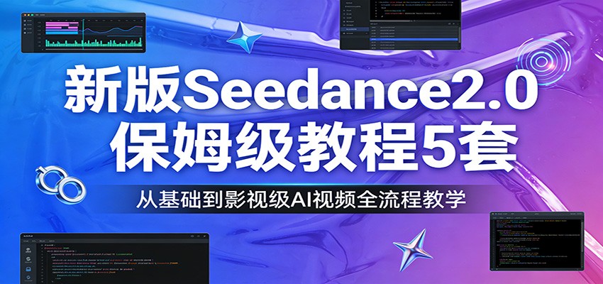 新版Seedance2.0保姆级教程5套：从基础到影视级AI视频全流程教学-小白项目网