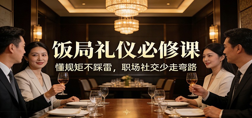 公众号收费文章：《饭局礼仪必修课：懂规矩不踩雷，职场社交少走弯路》-小白项目网
