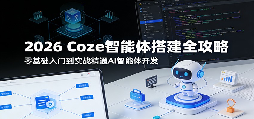 2026 Coze智能体搭建全攻略：零基础入门到实战精通AI智能体开发-小白项目网