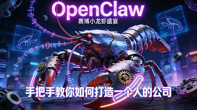 OpenClaw，小龙虾-从产品到爆款的成长之路，手把手教你如何打造一个人的公司-小白项目网