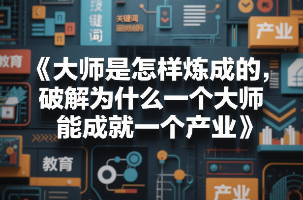 大师是怎样炼成的，破解为什么一个大师，能成就一个产业【电子书】-小白项目网