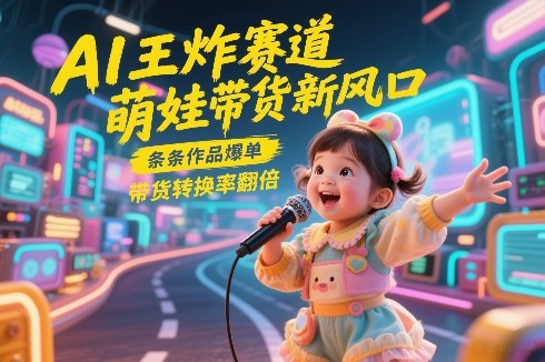 AI王炸赛道，萌娃带货新风口，条条作品爆单，带货转换率翻倍，核心逻辑拆解-小白项目网