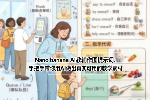Nano banana AI教辅作图提示词，手把手带你用AI做出真实可用的教学素材-小白项目网