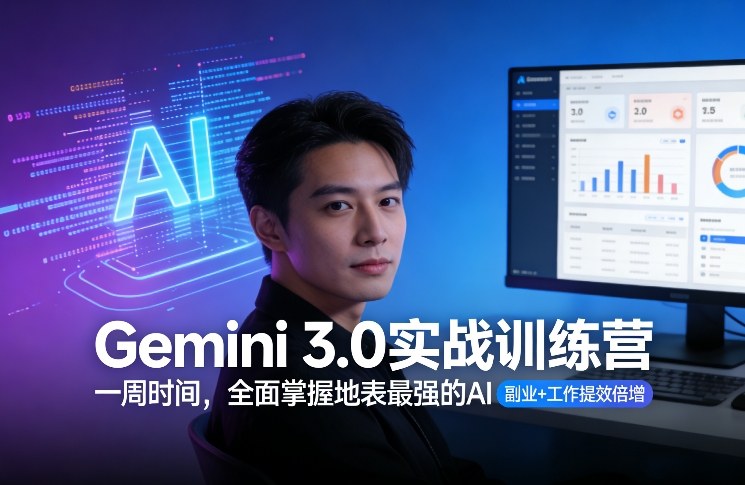 Gemini 3.0实战训练营，一周时间，全面掌握地表最强的AI，副业+工作提效倍增-小白项目网