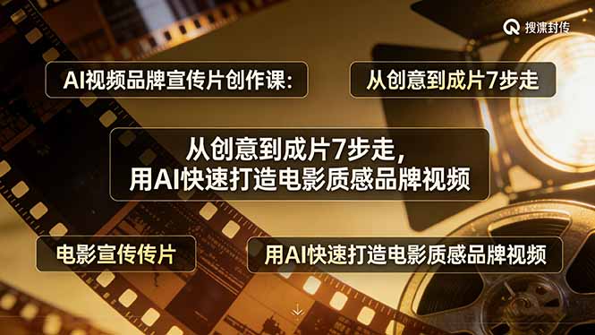AI视频品牌宣传片创作课：从创意到成片7步走，用AI快速打造电影质感品牌视频-小白项目网