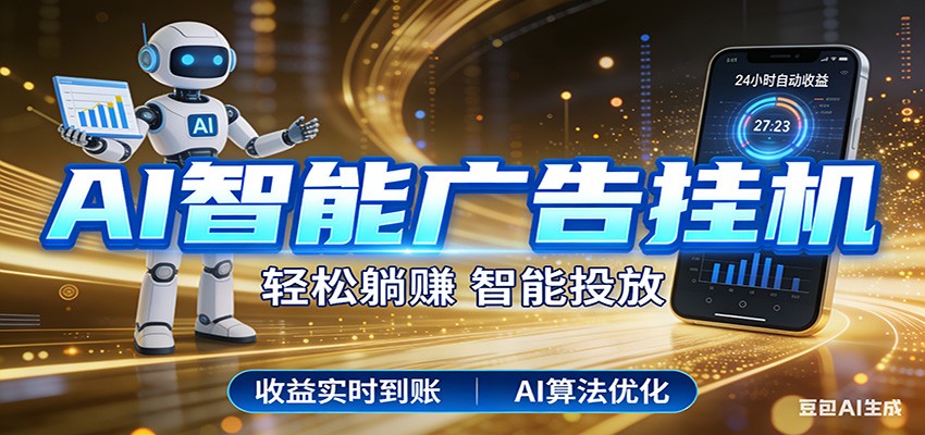 智能广告挂机新时代，利用碎片化时间实现稳定被动收益，AI帮你持续盈利-小白项目网