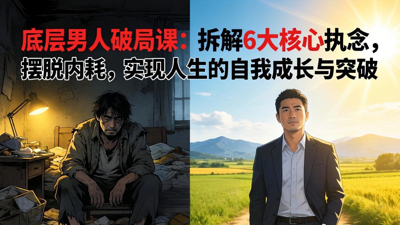 付费文章：底层男人破局课：拆解 6 大核心执念，摆脱内耗，实现人生的自我成长与突破-小白项目网